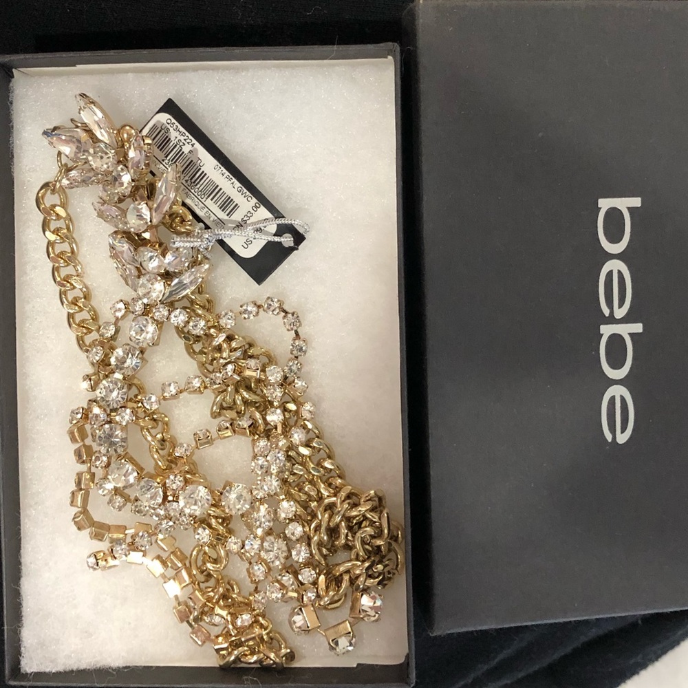 Costume jewellery gold and crystal headpiece